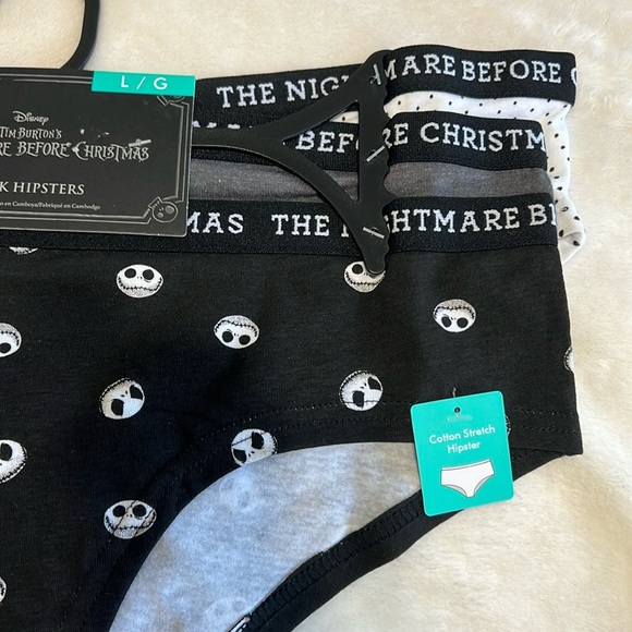 Disney The Nightmare Before Christmas 3-Pack Hipster Shorties — Size L — NW - Picture 2 of 5